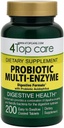 Probiotic Multi-Enzymes with Prebiotics ו-Probiotic Acidophilus for Digestive and Gut Health, המספק הקלה מפני אי נוחות במשרה מלאה וגלישה. תוספת תזונתית, 200 הרוזן.