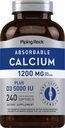 Piping Rock Calcium 1200 מ"ג עם ויטמין D3