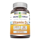 פורמולה מדהימה ויטמין D3 (Cholecalciferol) תוסף | 5000 IU לכל משרת | 360 Softgels | Non-GMO | Gluten-Free | Made in USA