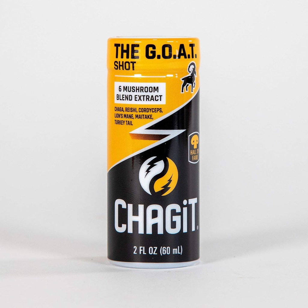 G.O.A. Shot, Greatest of All tonics with Chaga, Lion's Mane, reishi, טבוריס, טורקיה Tail ו maitake, Pure Extractionion