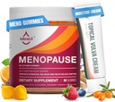Lubracil Menopause Gummies & Topical Vulva Cream Bundle - תמיכה ללא הורמונים עבור פלאשים חמים, Vaginal יבש, גירוד, Mood Swings & Nights with Black Cohosh, Ashwagandha, אומגה 7 & ויטמין E E