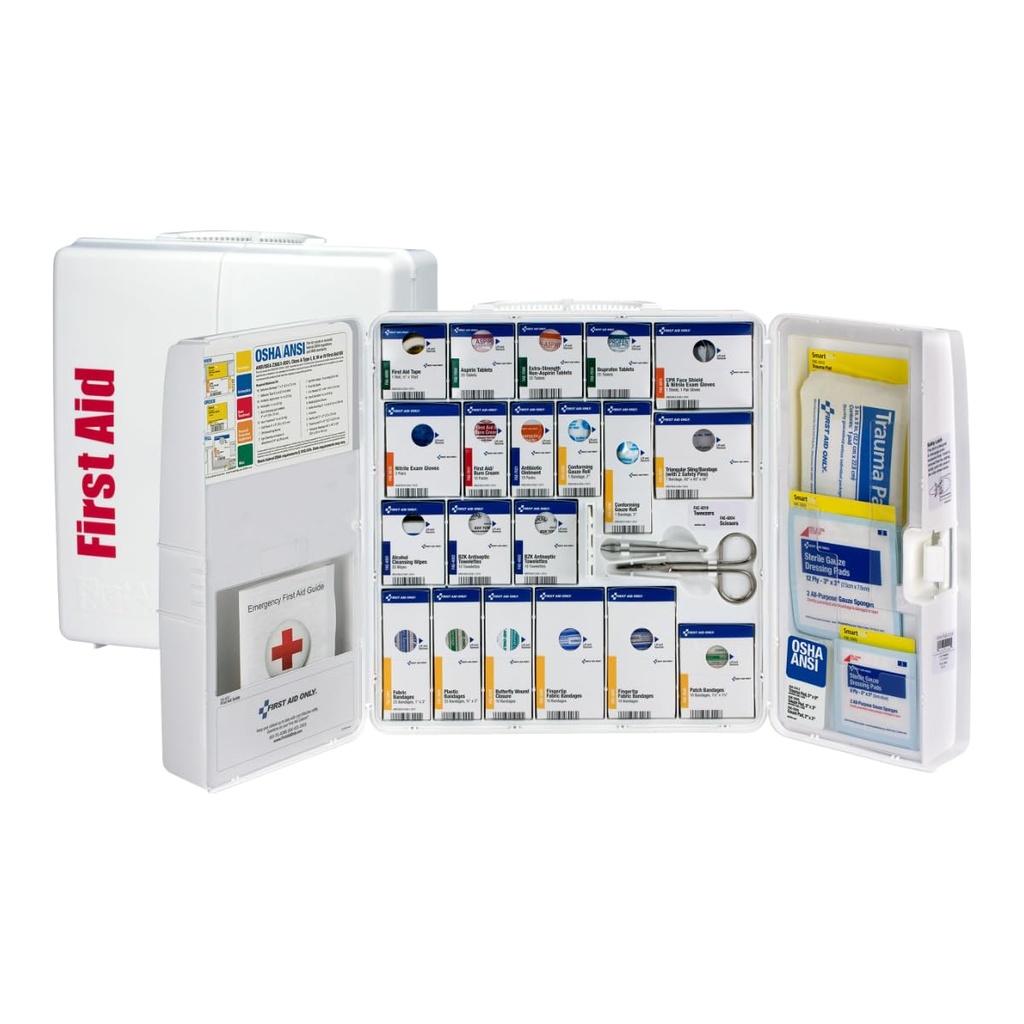עזרה ראשונה רק 1000-FAE-0103 SmartCompliance 50-Person OSHA Compliant First Aid Kit for Business, גדול פלסטיק עזרה ראשונה עם תרופות, 245 חתיכות