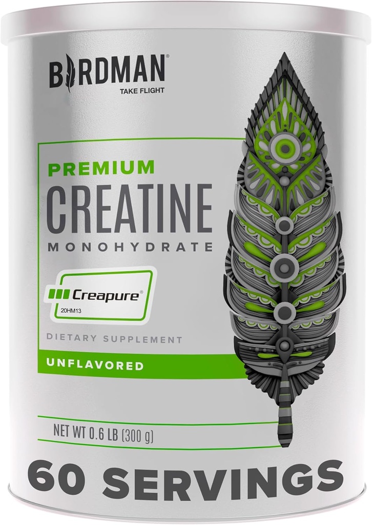 BIRDMAN High-Purity Creatine Monohydrate Unflavored אבקה, Pre-Workout, ביצועים גבוהים