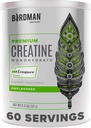 BIRDMAN High-Purity Creatine Monohydrate Unflavored אבקה, Pre-Workout, ביצועים גבוהים