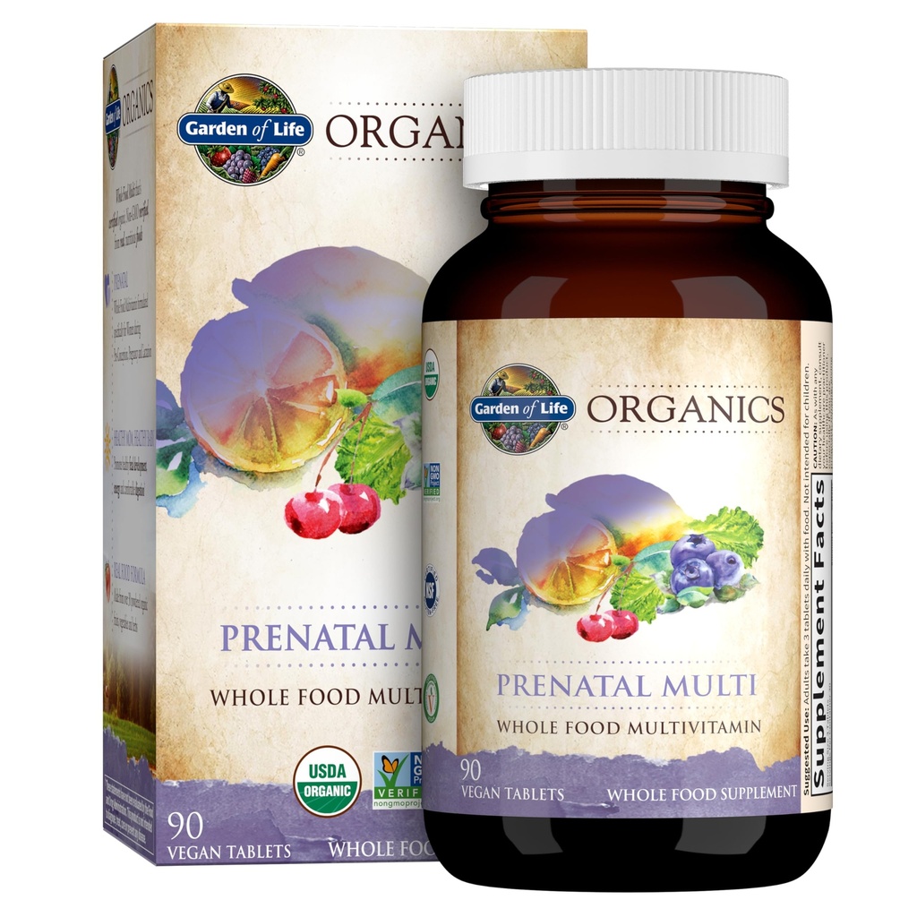 גן של חיים אורגניים נשים טרום לידתי Multivitamin עם ויטמין D3, B6, B12, B12, C & Iron, Folate for Energy & Healthy Fetal Development - אורגני, non-GMO, Gluten-Free, טבעוני, 90 יום אספקה, 90 יום אספקת מזון, Folate for Energy & Healthy Fetal Development - אורגני, non-GMO, Gluten-Free, טבעוני, 90 Day Supply, 90 Day Supply