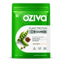 אבקת חלבון צמחי אורגני של OZiva | 500 Gm | (30 גרם חלבון טבעוני - Pea Protein a, Brown Rice Protein & Quinoa, Soy Free) עבור כל יום, Boosts Immunity, Unflavored (1.1 lb)