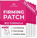 חברת B12 Patches (Pack of 72) - 100% ויטמין טבעי עבור נשים, אנרגיה וגוף תמיכה, עצמי-Adhesive Trans Parent - Enhanced Formula