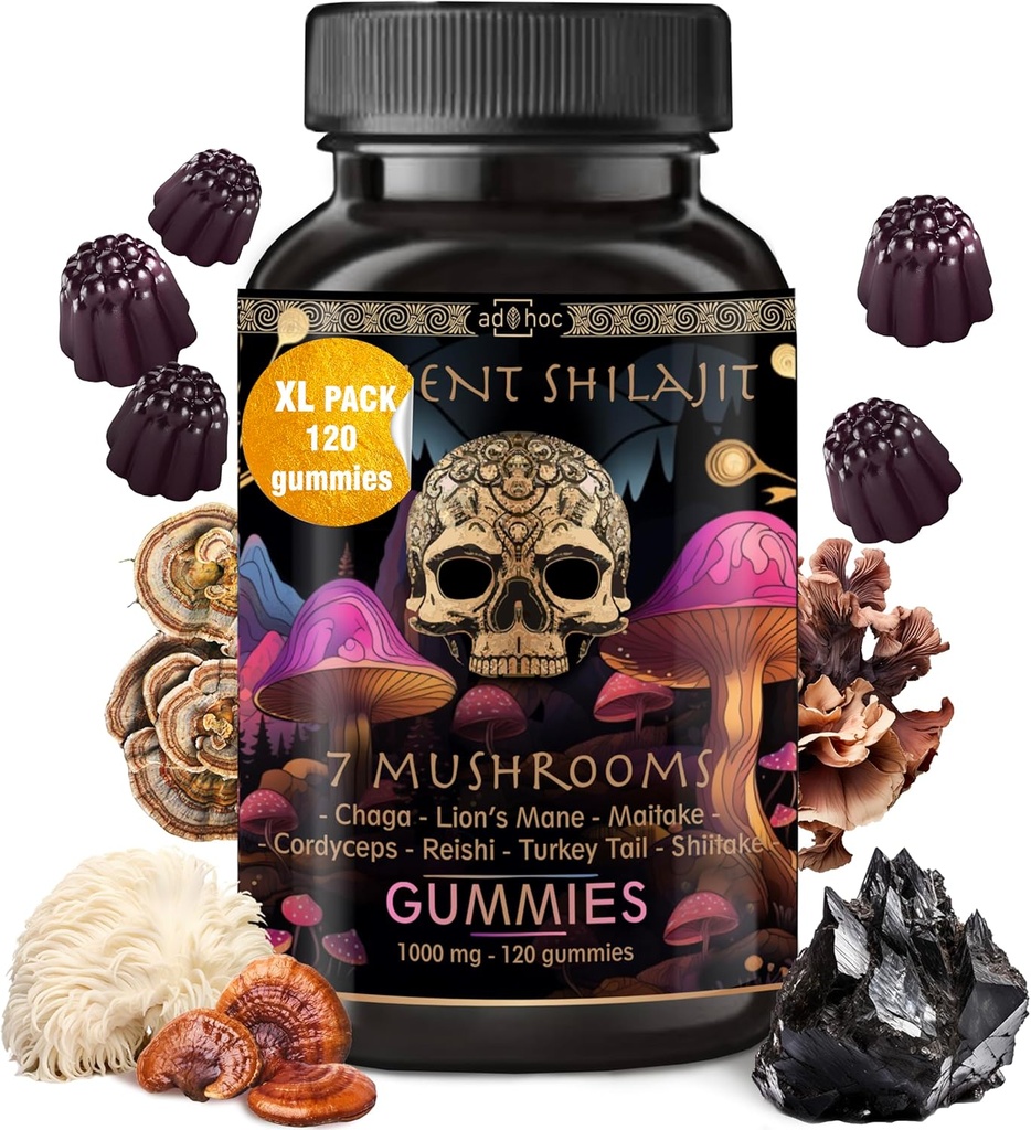 שם הסרטון: hoc Shilajit Pure ההימלאיה האורגנית - Immune Support, Energy Support Supplements - Shilajit Resin Lions Mane, Cordyceps, Reishi, Turkey Tail, Chaga,Shiitake Mushroom Gummies (120 Ct)