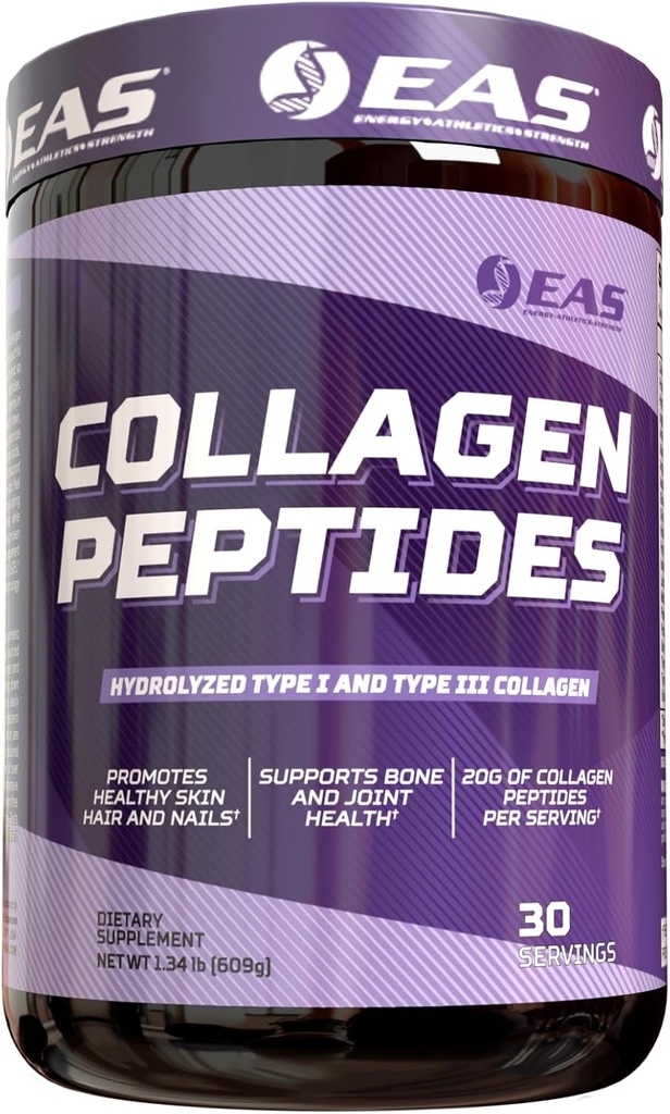 מודלים ניסיוניים ו- Applied Sciences Collagen Peptides אבקת | Hydrolyzed Type I & III | for Healthy Hair, Skin, & Nails | Bone & Joint Health | 20g Collagen Per Serve | 30 משרתים (Unflavored)
