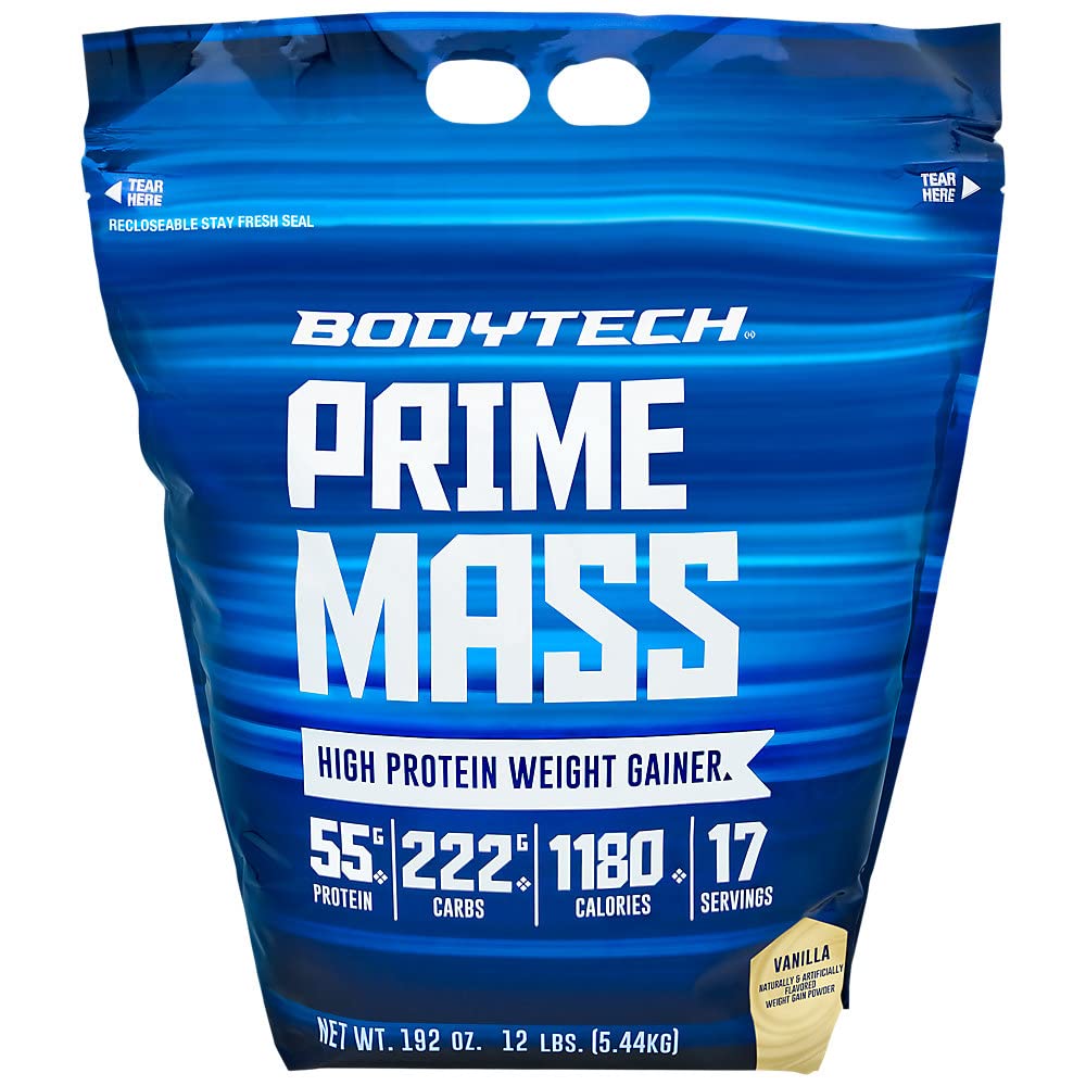 BODYTECH Prime Mass - Vanilla (12 lbs. / 17 משרתים)