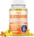 Glucosamine Chondroitin MSM Gummies 1500 מ"ג - תוספת תמיכה משותפת עם Turmeric, Boswellia, ויטמין D3, Hyaluronic Acidant, Antioxidant, תמיכה Immune למבוגרים, גברים ונשים טבעוני, 60 חניכיים