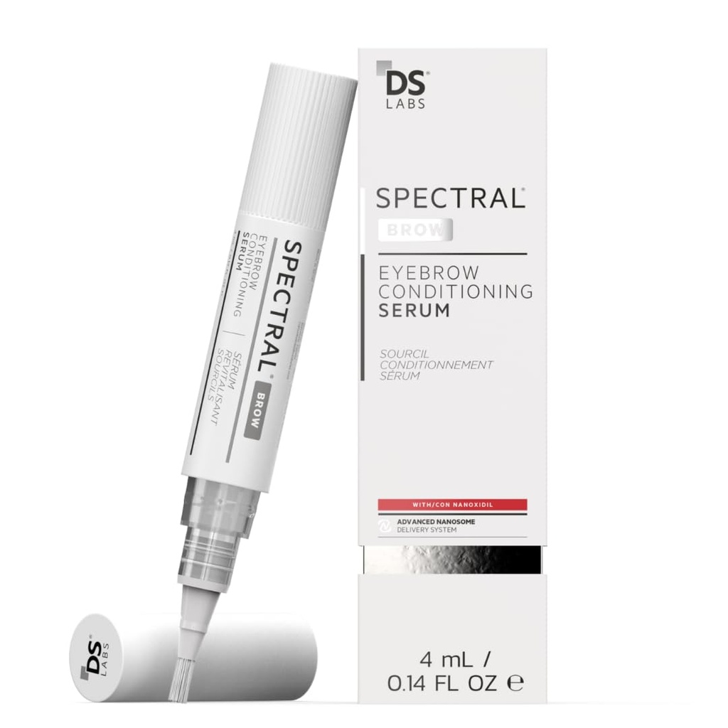 DS Labs Spectral BROW Eyebrow Conditioning Serum - תומך Fuller, Thicker, Looking Brows, עם ננוקסידל, Retinol & Hyaluronic Acid, Paraben Free, Sulfate Free, Cruelty Free, Cruelty Free, Cruelty Free, Cruelty Free,