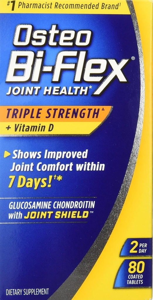 Osteo BiFlex Triple Power Glucosamine Chondroitin משותף מגן עם ויטמין D, 80 הרוזן