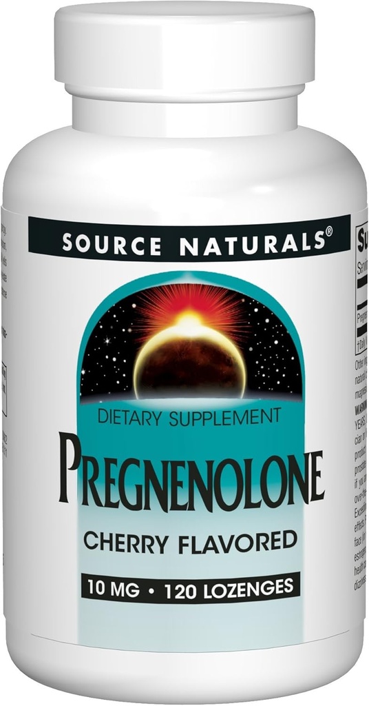 מקור Naturals Pregnenolone 10mg Cherry Flavor תוספת 120 Lozenges