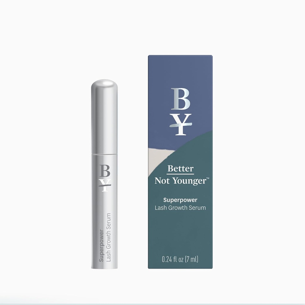 Better Not Younger Superpower Lash Serum (7 מ"ל) Lash Conditioner with Peptides, ויטמינים וחומרים מזינים - Enhancing Serum for Thicker, Fuller and Longer Lashes - Cruelty-FreeFree