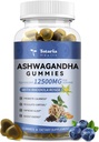 Totaria Sugar Free Ashwagandha Filled Gummies w/Vitamin D3, Magnesium Glycinate, Rhodiola, Ultra Strength Ashwa Root Supplements for Women & Wen, for Relaxation, Energy, Cortisol Gummies