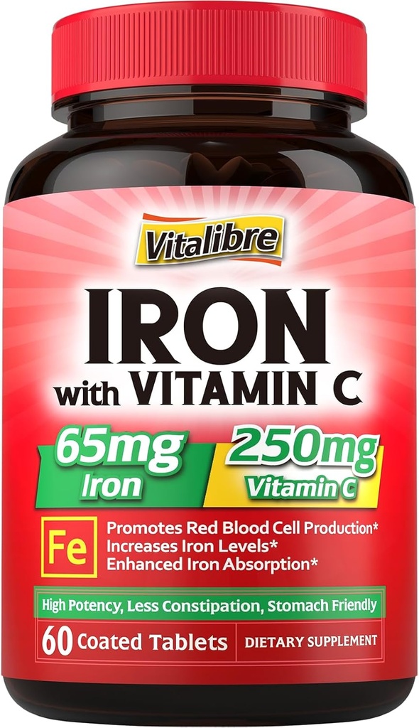 תוספת ברזל עם ויטמין C עבור ברזל Deficiency & Magnesium Complex 10 ב 1 עבור Magnesium Deficiency