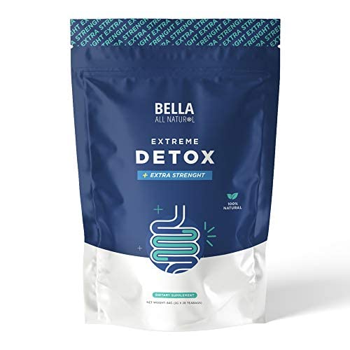 Bella All Natural Extreme Detox Tea - ניקוי גוף, קולור & Detox, צמח טבעי, 3.17 אוונס