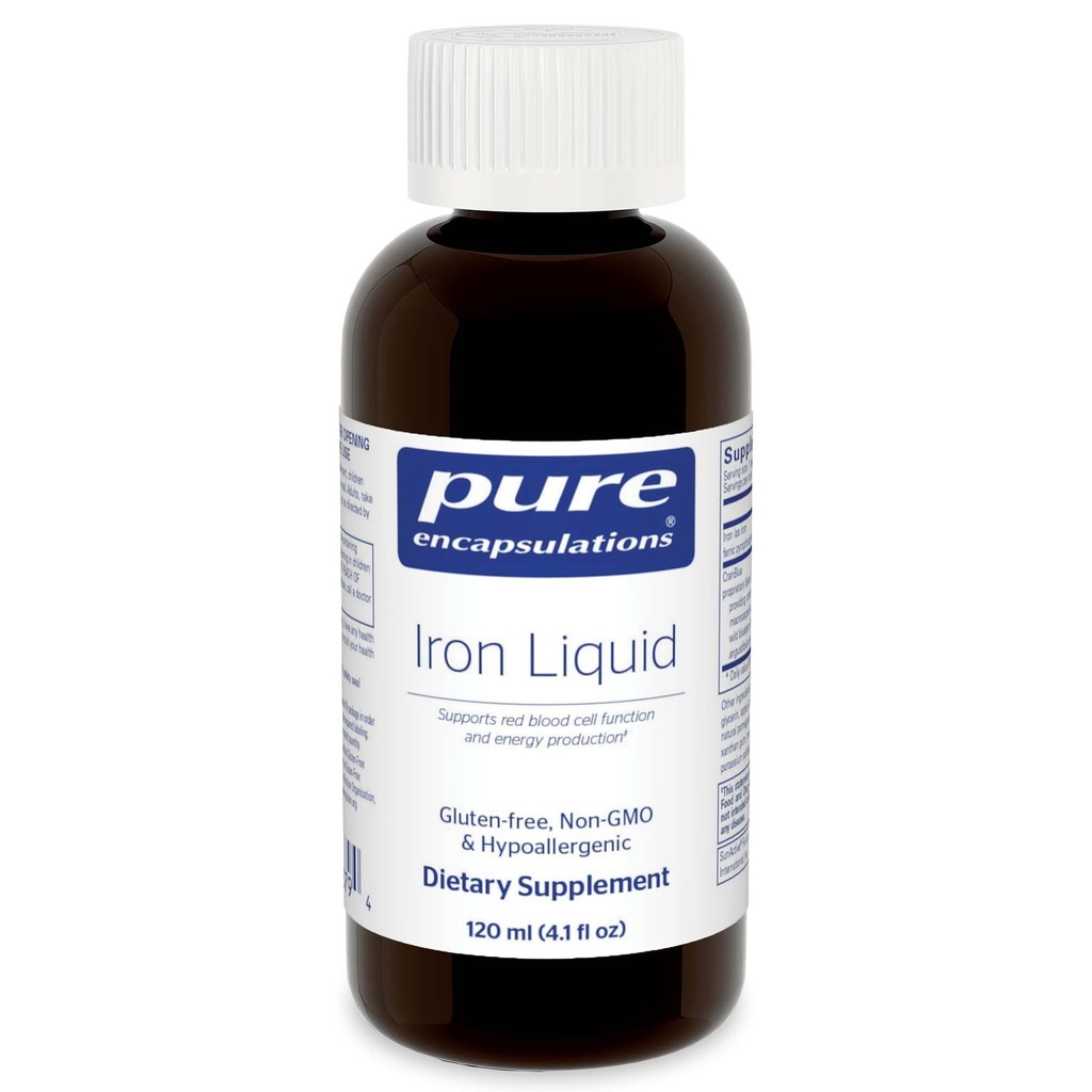 Pure Encapsulations Iron נוזל | תוסף Hypoallergenic תומך Hemoglobin ו-Myoglobin פונקציונלי | 4.1 fl. oz.