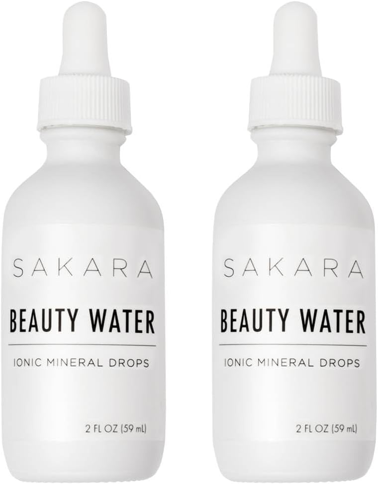 SAKARA Beauty Water Drops, 60 משרתים - Trace מינרלים טיפות עבור מים, מינרלים מים נוזלי מגנזיום, Chloride, Sodium, Potassium, & Boron תוספים, ויטמינים נוזלי מינרלים רבים תוספת תוספי מזון
