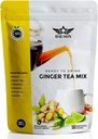 לימון אבקת תה צמחית - מרעננת עם Licorice, Turmeric, Decaf Green Tea, ויטמין C - Caffeine-Free, Vegan, Gut-Friendly Detox Tea - 50 משרתים