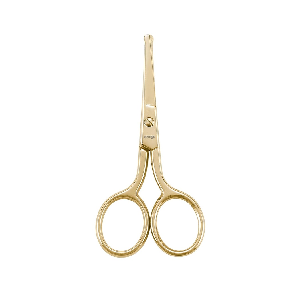 LIVO Professional Nose Hair Scisors, Multi-purpose Stainless Steel מקיפים את טיפ ישר Blade, שיער הפנים דובדבן אוזניים Trimming Beauty Grooming Tool for Men & Women, 3.5