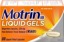 Motrin IB 200 מ"ג Ibuprofen נוזל Gel Pain Reliever / Fever צמצם עבור כאב וכאב, 80 ct