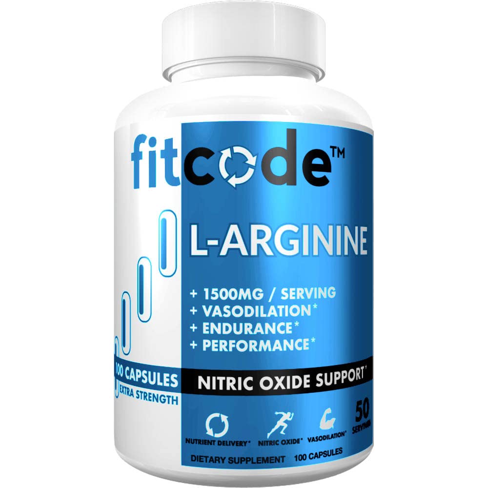 מתאים כוח אקסטרה טהור L-Arginine HCl 1500 מ"ג, Nitric Oxide תוספת עבור Vascularity, משאבות, אנדורנס, ביצועים, צמיחה, אנרגיה, Powerful N.O. כאבי שרירים קפסולות (50 משרתים)