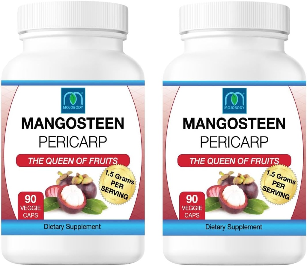 Freeze Dried מנגוsteen פריקפ קפסולות 2PK, 1.5 גרמים לשרת, 90 קפסולות Veggie לבקבוק, Xanthone Rich Rich