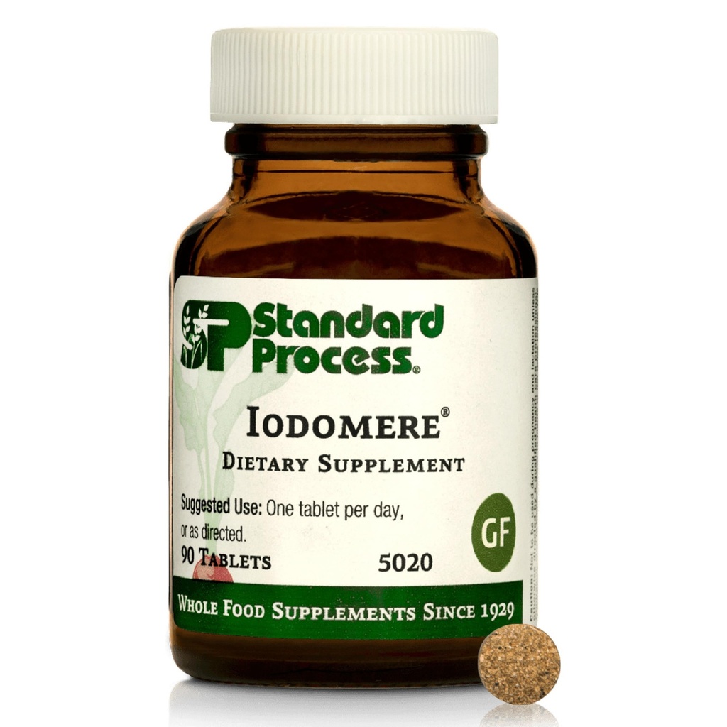 תהליך סטנדרטי Iodomere - תוספת יומית לתמיכה במטבוליזם שלך, Immune Function & Thyroid הורמון ייצור - Gluten-Free, non-Dairy & Non-Soy - 90 טבליות (90 משרתים)