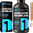 Quercetin with Bromelain נוזל טיפות, Quercetin תוספי 1000mg, Respiratory Health Immune Complex Support, 7-in-1 Quercetin נוזל טיפות עם Zinc