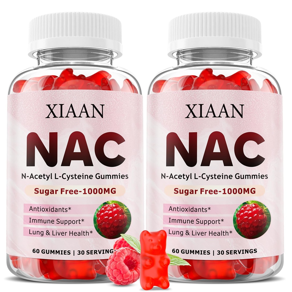 חניכיים NAC לילדים ומבוגרים, N Acetyl Cysteine 1000 מ"ג NAC עבור אנטי-oxidants & Immune תמיכה, Lung & Liver Health, Raspberry Flavor 120 Count Count