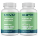 BestVITE Chromium Picolinate 1000mcg (480 קפסולות צמחוניות) (240 x 2) - No Stearates - No Dicalcium Phosphate - טבעוני - Gluten Free - Non-GMO