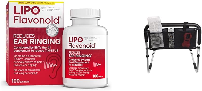 Lipo Flavonoid Tinnitus הקלה 100 Caplets & Bed Rail Accessory