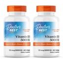 Doctor's Best, (2 Pack) Vitamin D3, 125 mcg (5000 IU), 360 Softgels
