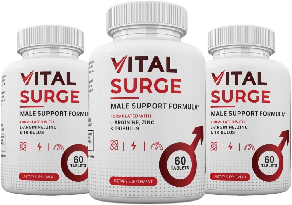 Zonata (3 Pack) Vital Surge Pills, Vital Surge Male תוסף מתקדם פורמולה, 180 הרוזן