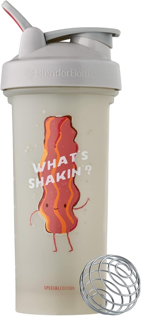 בלנדר בוטל Just for Fun Classic V2 Shaker Bottle Perfect for Protein Shakes and Pre Workout, 28-Ounce, What's Shakin'