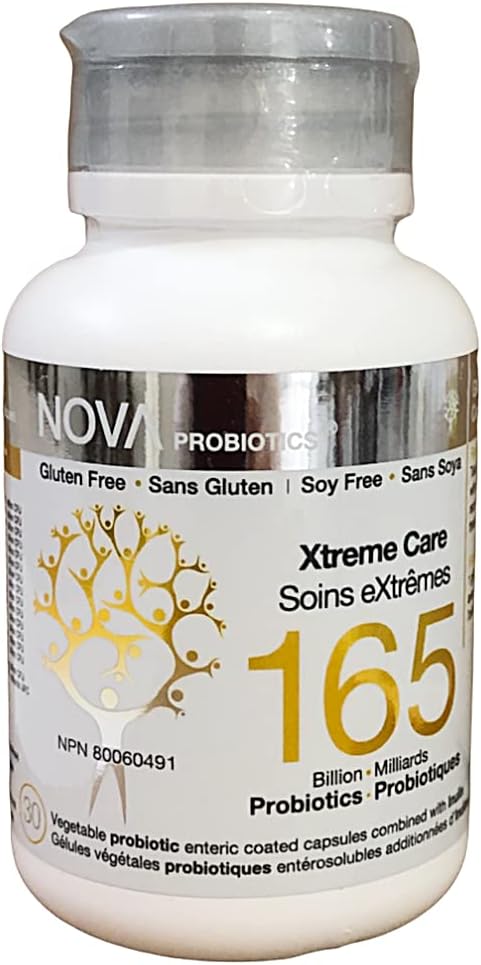 NOVA Probiotics Multi-Strain Xtreme Care 165 מיליארד פרוביוטיקה לקפסולה-30 VCaps