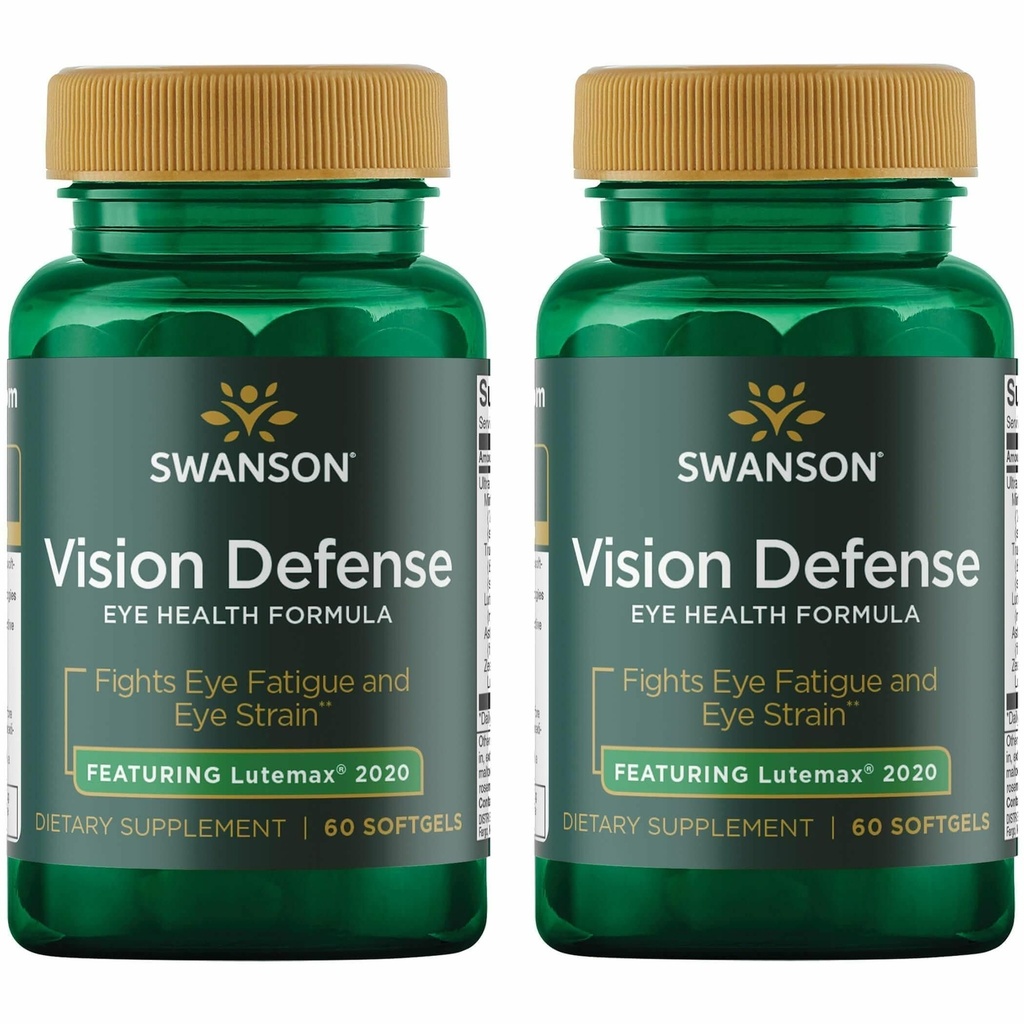 Swanson Vision Antioxidant Vision Health תוסף Lutein Zeaxanthin Astaxanthin Broccoli לחלץ בילברי 60 Softgels Sgels (2 Pack)