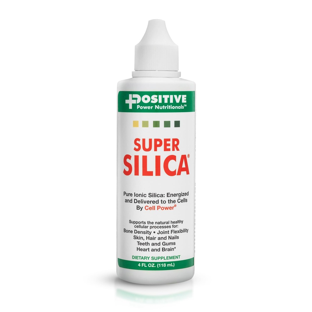 תוספי Power Nutritionals חיובי Super Silica (4oz) - תוספי מינרלים Silica - תוסף Silica נוזל | נוזל נוזלי Silica עם Collagen Boosting Silicon | Silica תוספי עבור צמיחת שיער
