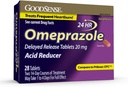 GoodSense Omeprazole נדחה טבליות 20 מ"ג, Stomach Acid להפחית טיפול Frequent Heartburn Treatment, 28 Count Count