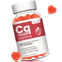 High Absorption CoQ10 Gummies 250 מ"ג, Plus אומגה 3, ויטמין B3 לאנרגיה סלולרית, Brain & Antioxidant, 5X Better Absorption Coenzyme Q10, Raspberry Flavored - 60 Cts