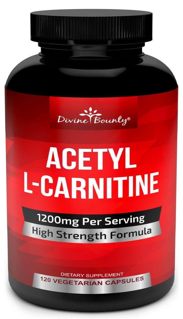 הבודהוני Acetyl L-Carnitine קפסולות 1200 מ"ג Per המשרת - L Carnitine תוסף 120 קפסולות צמחוניות