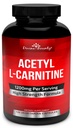 הבודהוני Acetyl L-Carnitine קפסולות 1200 מ"ג Per המשרת - L Carnitine תוסף 120 קפסולות צמחוניות