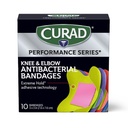 סדרת ביצועי CURAD IRONMAN Antibacterial Bandages, Extreme Hold Adhesive Technology, Knee & Elbow 3 אינץ ' x 3 אינץ ', 10 Count, אידיאלי עבור חתכים, Scrapes, ספורט, ו Active Lifestyle
