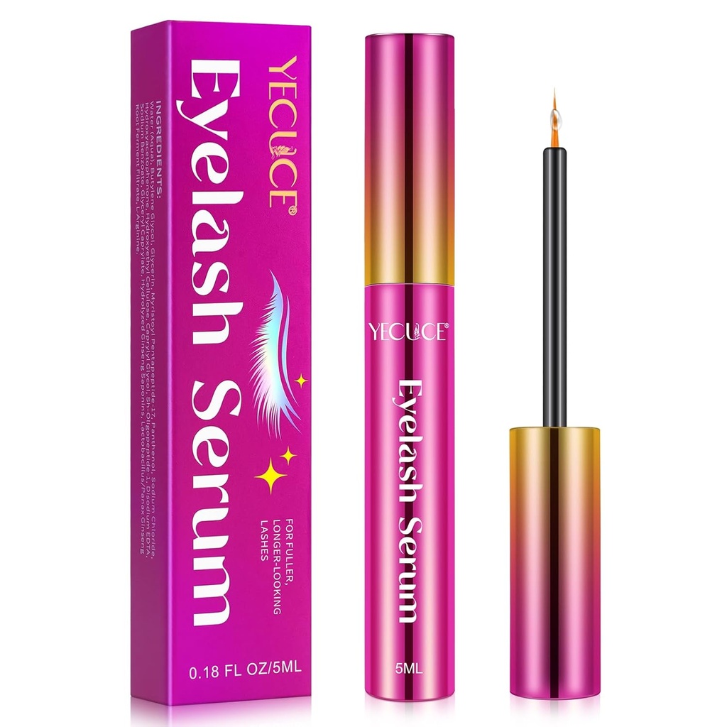 Lash Serum,5ML Lash Serum for Eye growthlash, Premium Eyelash growth Serum for Longer, Fuller ו- Thicker Lashes, Boost Lash Growth Serum: Unleash the Power of Nature for Mesmerizing Lashes