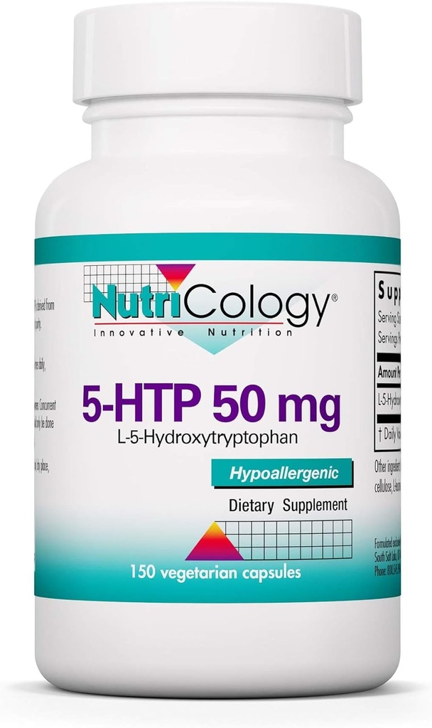 מזון תזונתי 5-HTP 50 מ"ג תוספת - סרוטונין עבור גברים ונשים, תמיכה בשינה, L-5-Hydroxytryptophan, Pure, Vegetarian קפסולות - 150 הרוזן