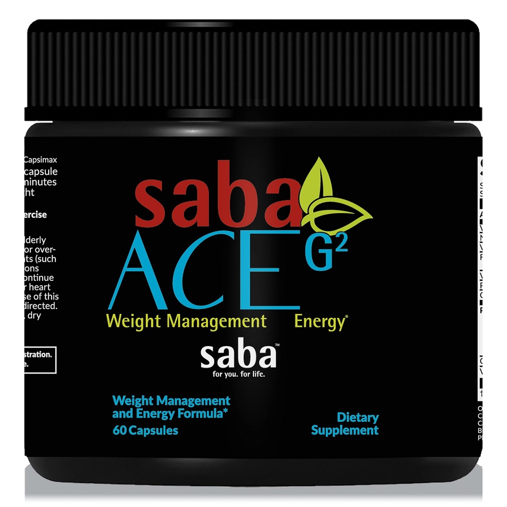 Saba ACE G2- Thermogenic אנרגיה Burn, Pre Workout, Metabolism, Focus, ריכוז, עם Capsimax, CarnoSyn, BioPerine, Green Tea Leaf, עבור גברים ונשים -60 קפסולות