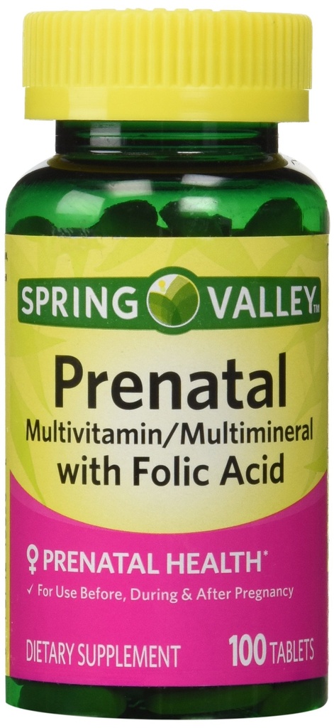עמק האביב - Prenatal, Multivitamin, Multimineral, 100 טבליות w. Folic Acid