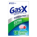 Gas-X תוספת כוח צ'וג גז טבליות עם Simethicone 125 מ"ג, צ'רי - 18 הרוזן